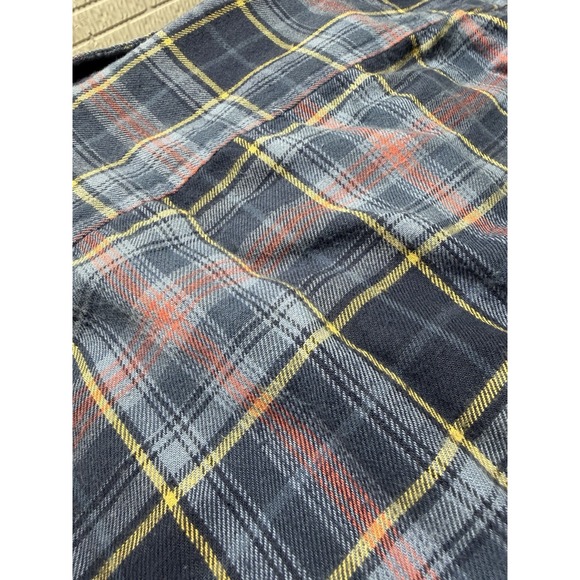 Vintage Eddie Bauer Plaid Flannel Shirt Blue Button Front Long Sleeve S Women's - Picture 8 of 10